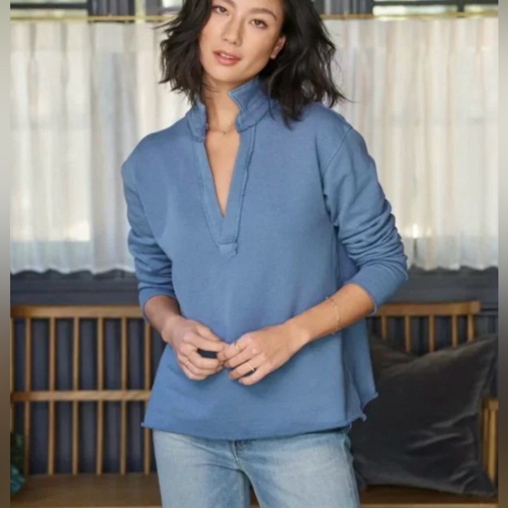 Frank & Eileen Light Blue Women’s Oversized Top XS